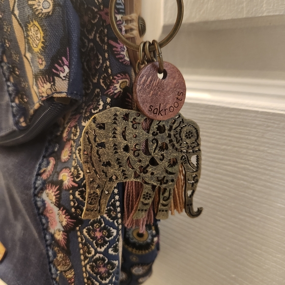 Sakroots Blue and Tan Crossbody Bag - Picture 2 of 4